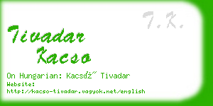 tivadar kacso business card